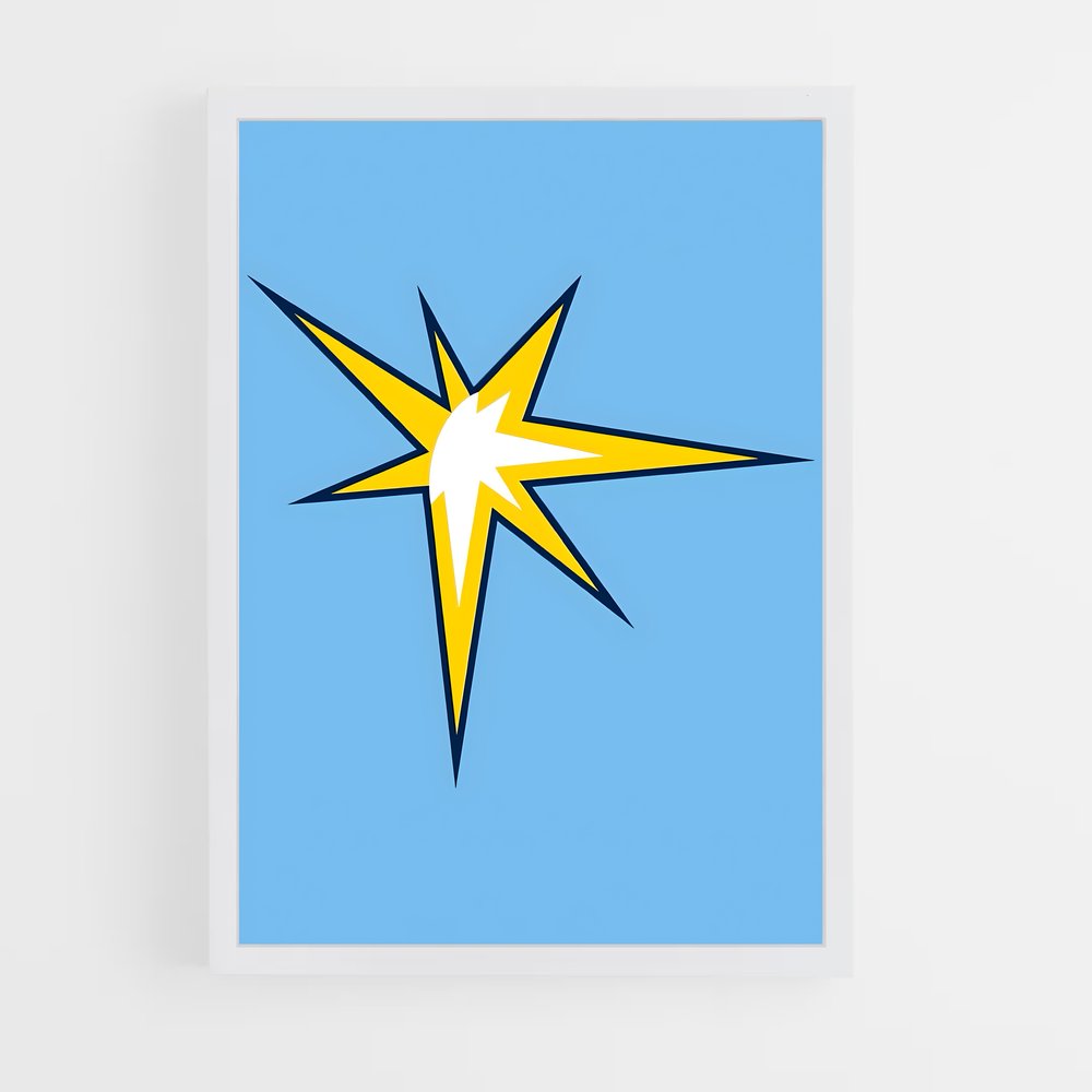 Poster Étoile des Rays – affiche Baseball (vue 3)